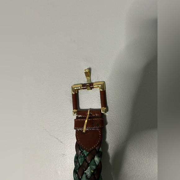 Leather and fabric braided belt - Picture 4 of 15